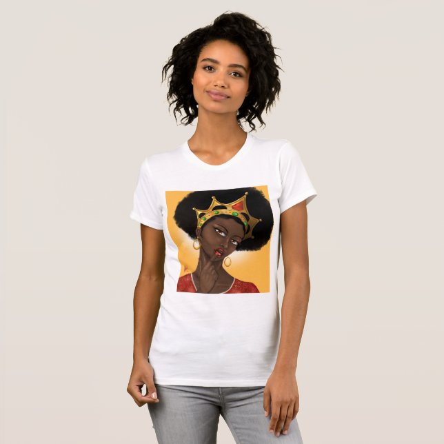 Camiseta Linda Rainha Negra (Frente Completa)