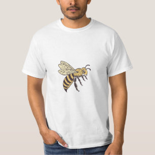 Camiseta Linda Rainha Voadora de Abelha Mel