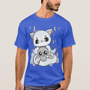 Camiseta Linda Raposa Ártica Com Kawaii Halloween Para Horr