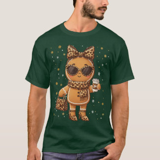 Camiseta Linda Raposa de gengibre de Natal Xmas Menina Mulh