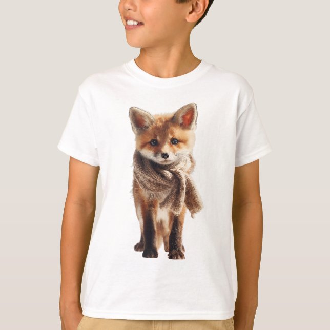 Camiseta Linda Raposa do Cachecol Kids (Frente)