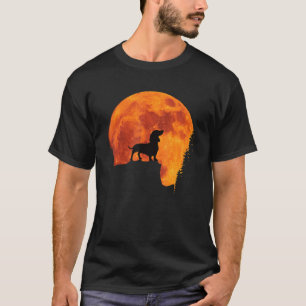 Camiseta Linda Silhueta de Cachorro Retro. Love Dac