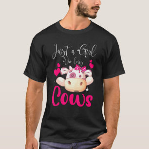 Camiseta Linda Só Uma Menina Que Ama Vaqueiro Ama Vaca