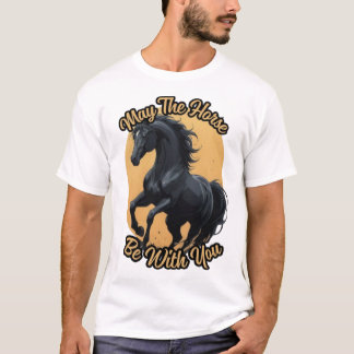 Camiseta Linda T-Shirt Cavalo Negro