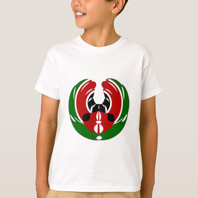 Camiseta Linda Tapeçaria no Quênia: Borboleta da Bandeira M (Frente)