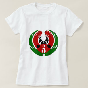 Camiseta Linda Tapeçaria no Quênia: Borboleta da Bandeira M