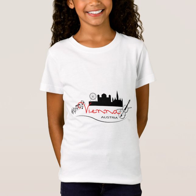 Camiseta Linda Viena, Áustria (Frente)