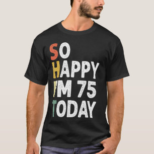 Camiseta Linda Vintage De 76 Anos De Aniversário Tão Feliz