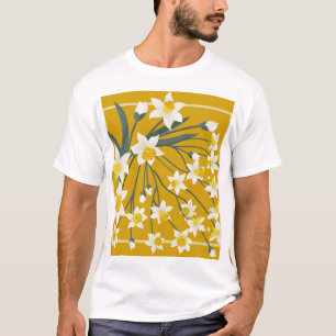 Camiseta Linda Vintage: Design de ornamento sem costura