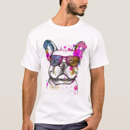 Camiseta Linda Watercolor - Buldogue Francês