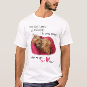 Camiseta Linda Yorkie Yorkshire Cute Terrier Com Amor