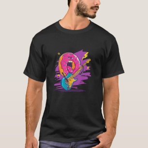 Camiseta Lindas Cores de Donut para Amantes de Lanches e Gu