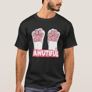 Camiseta Lindas e bonitas patas de gato, gatinhas loucas, m