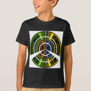 Camiseta Lindas ilustrações circulares coloridas africanas