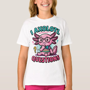 Camiseta Lindas Perguntas sobre Axolote azteca nerd de ócul