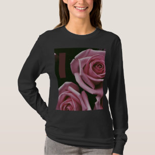 Camiseta Lindas Rosa Básicas de Longa Folga Básica