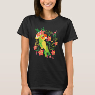 Camiseta Lindo Amor de Papagaio Ave Tropical Papagaio Verde