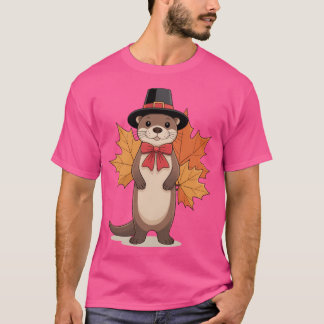Camiseta Lindo Animal Furão Amante Do Dia De Ação De Graças