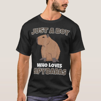 Camiseta Lindo Apenas Um Menino Que Ama Capivara Meninos Me