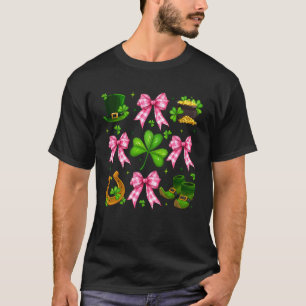 Camiseta Lindo Arco Coquete e Trevos Dia de São Patrício Cr