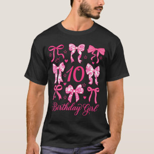 Camiseta Lindo arco de coquete 10 anos de idade aniversário