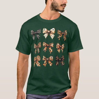 Camiseta Lindo Arco de Laço Coquete com Estampa de Leopardo
