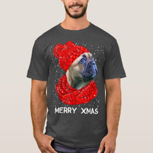 Camiseta Lindo cachecol de chapéu de Bulldogue Francês Aleg