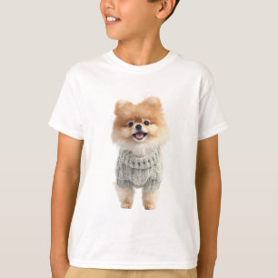 Camiseta Lindo Cachorrinho Pomerânia Fofo e Felpudo para Cr