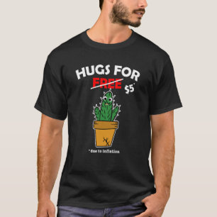 Camiseta Lindo cactus valentine fantasia Abraços Grátis dev