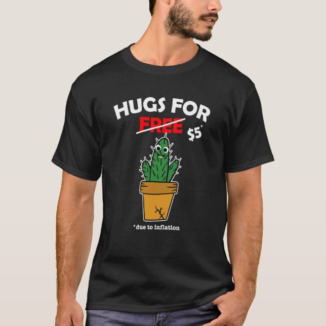 Camiseta Lindo cactus valentine fantasia Abraços Grátis dev (Frente)