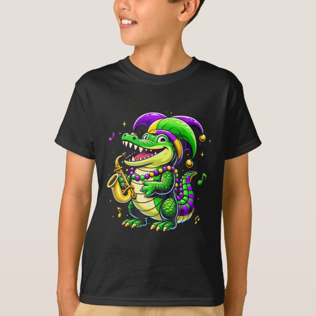 Camiseta Lindo Chapéu de Bufa de Jacaré de Carnaval de Mard (Frente)