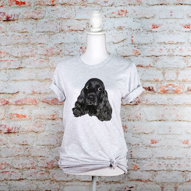 Camiseta Lindo Cocker Spaniel Preto (Criador carregado)