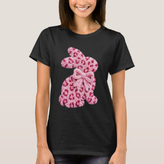 Camiseta Lindo Coelho de Páscoa Rosa Arco Kawaii Pelúcia Sp