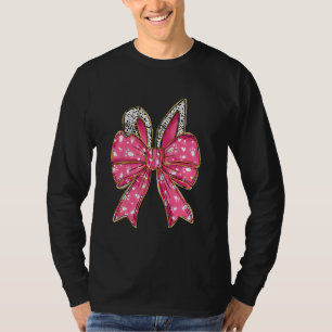Camiseta Lindo Coquete Dia de Páscoa Laço Coelho Coelha Fem