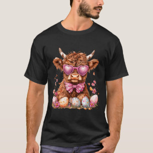 Camiseta Lindo coquette de vaca das terras altas florais ro