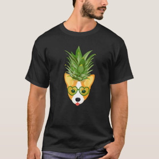 Camiseta Lindo Corgi Galês Pembroke Cachorro Abacaxi Menina