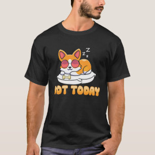 Camiseta Lindo Corgi Não Hoje Animal Preguiçoso