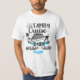 Camiseta Lindo Cruzeiro Personalizado de Navio Família Pôr 