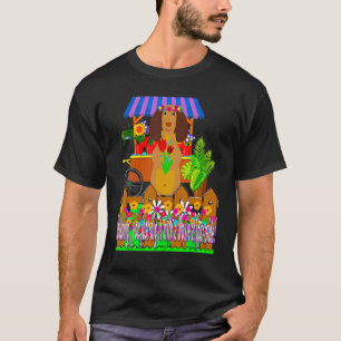 Camiseta Lindo Dachshund  Cachorro Salsicha Jardim Doxie Ca