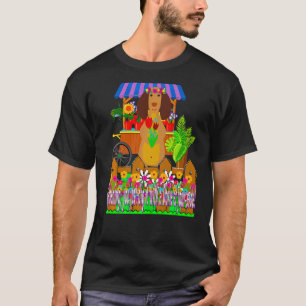 Camiseta Lindo Dachshund Engraçado Cão Wiener Jardinagem Do