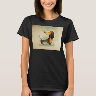 Camiseta Lindo Dachshund – Ilustração Caprichosa de Cachorr