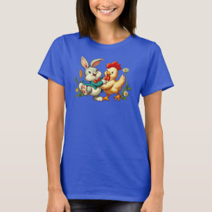 Camiseta Lindo desenho animado vintage de Frango & Coelho