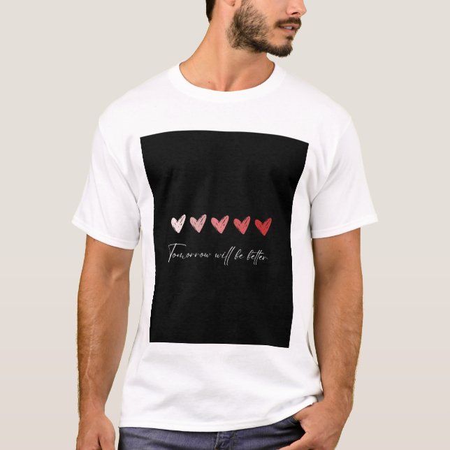 Camiseta lindo desenho de coração (Frente)