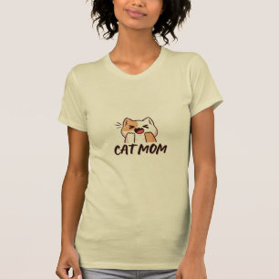 Camiseta Lindo design simples para mães amantes de gatos fe