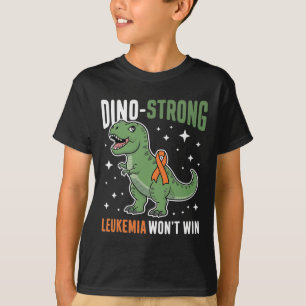 Camiseta Lindo Dino Leucemia Forte T-rex Crianças Dinossaur