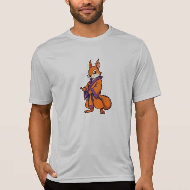 Camiseta Lindo Esquilo Samurai Japonês (Frente)