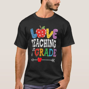 Camiseta Lindo eu amo ensinar a 1ª série Primeira série Mel