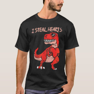 Camiseta Lindo Eu Roubo Corações Trex Dinossauro Óculos Val