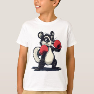 Camiseta Lindo Fantasia de Gambá com Luvas de Boxe