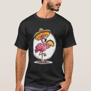 Camiseta Lindo Flamingo Tacos Mexicanos Fiesta Cinco De Mai